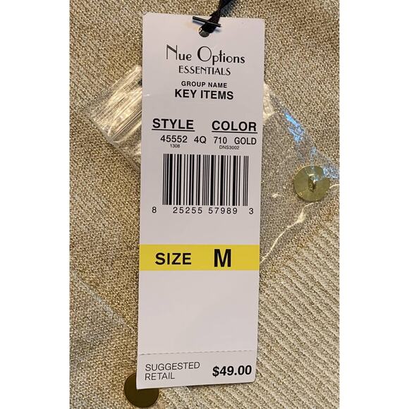 Nue Options Women's Medium Sweater Button Down Gold Sequins Long Sleeve NEW - Picture 12 of 14